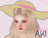 Aki Raffia Hat Pink