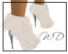 White Fur Ankle Boots