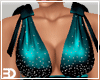 Teal Bow Sparkle Gown