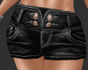 Black denim shorts