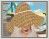Couture straw hat rose