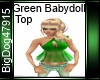 [BD] GreenBabydoll Top