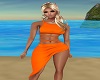 beach dress orange