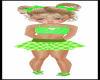 KIDS GREEN PLAID SKIRT