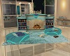fire place teal