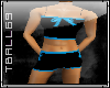 black/lite blue outfit