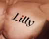 LEFT CHEST LILLY TATTOO