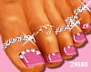 Feet + Silver Rings Pink