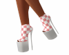 Pink Checker Booties