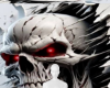 Skull red eye background