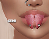 split tongue w/piercings