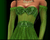 Long Green gala dress