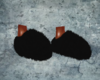 Fur Slippers black