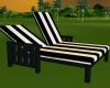 Black Stripe Chaise