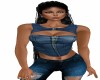 Denim BLUE Corset