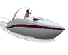 B~animated waterski boat