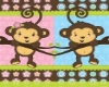 twin b/g monkey rug