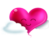 Heart with clouds