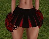 Black-Red Pleated Skirt