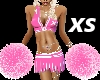 cheer pink pompoms