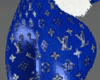 Suede LV Blue Leggings