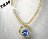 Sary Gold/Blue Necklace