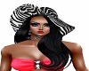 Zebra Hat with Hair