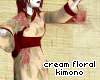 cream floral kimono