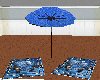 umbrella and beach towel