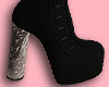 E* Black Platform Boots