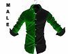 Green Black DressShirtM