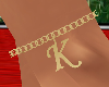 *TJ* "K" Anklet Gold
