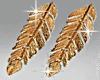 Greek Earrings Gold Leaf