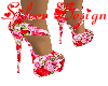 Red Rose White Heels