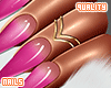 q. Hot Pink Nails XL