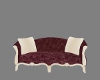 maroon white couch