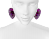 Dark pink heart earrings
