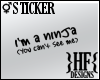}HF{ Sticker - Ninja