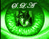 green glow wolf eyes