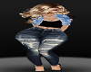 Pretty Blond Ripped Blue Jeans