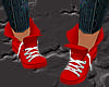 red converse type shoes
