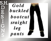 Blk SL Pants Gold buckle