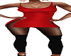 RED DRESS N BLACK HOSE