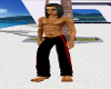 (chad)black and red pant