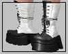 WHITE BLACK BOOTS