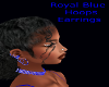 Royal Blue Hoops Earring