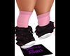 pink black shoes