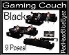 RHBE.Gaming Couch Black