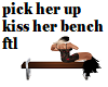 amie bench kiss her