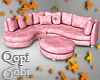 Pink Curved Couch